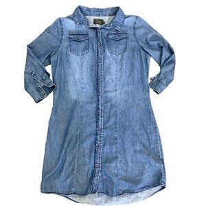 Ci‎ Sono Denim Collection Women's Button Front Blue Jean Denim Dress. Size S